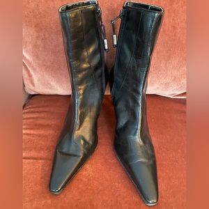 High heeled ankle boots